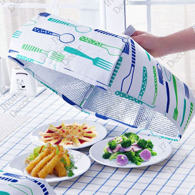 Foldable Insulated Food Cover with Aluminum Foil Winter Table Hot Food Insulation Cover Dish