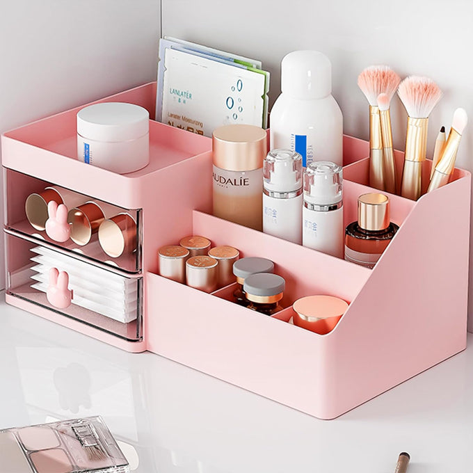 Desk Organizer with 2 Drawers and 6 Compartments