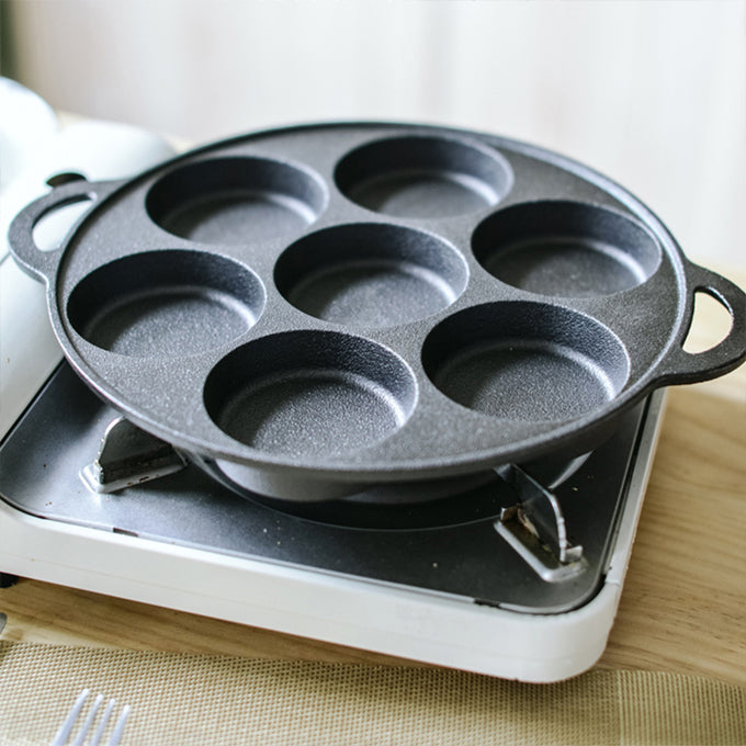 High quality die-cast non-stick induction Heavy pancake 7 slot cupcake pan