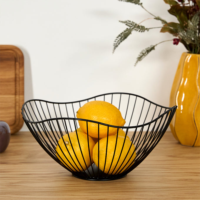 Metal Wire Iron Arts Fruit Storage Baskets for Kitchen Countertop Table Decorative