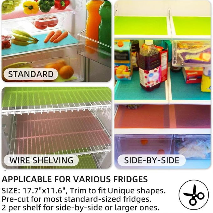 4pcs anti bacterial pvc fridge mats (can be used as a table mats as well)