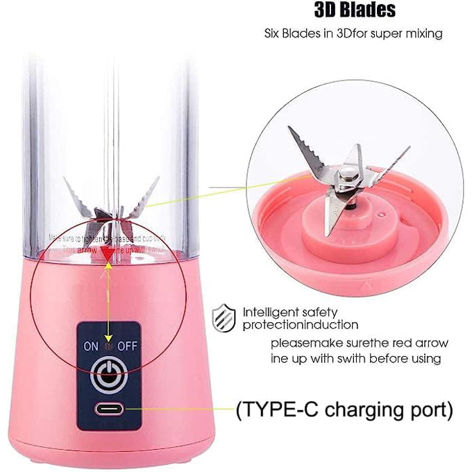 Rechargeable portable blender, 380ml and 400ml