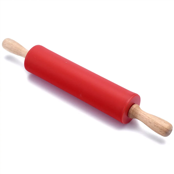 Non-Stick Silicone Rolling Pin 30 cm - Best Rolling Pin for Uniform Dough Thickness