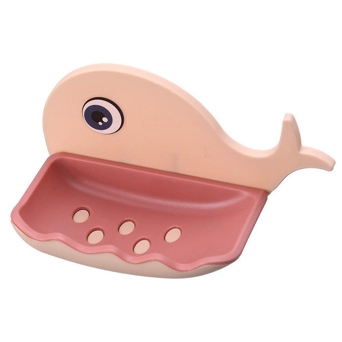 Cute Whale Shape Wall-Mounted Soap Tray