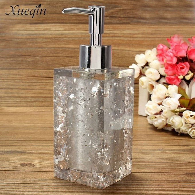 280ml square resin sparkling soap dispenser