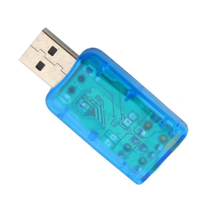 3D USB Sound Card to 3.5mm Home Speaker Microphone