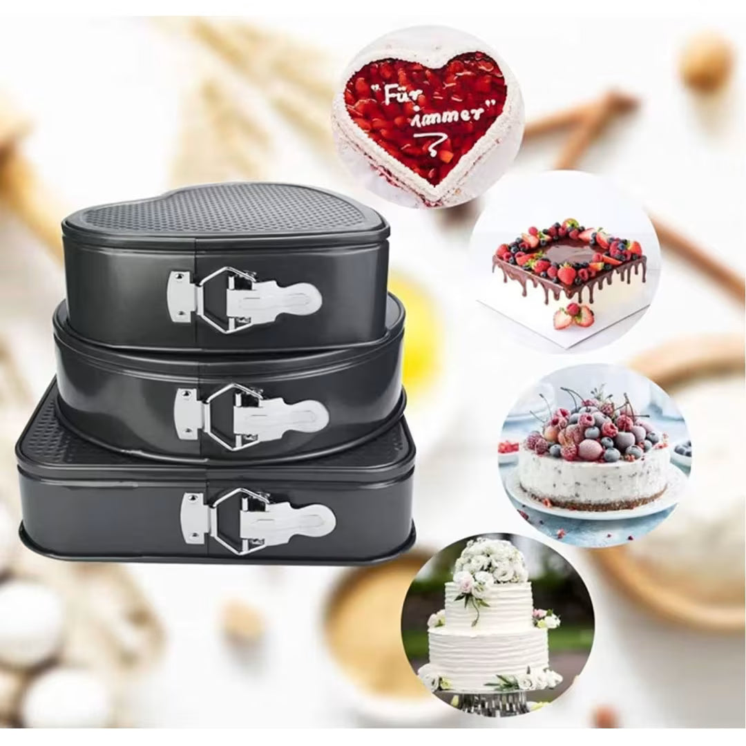 3pc Nonstick Springform Baking Pan Set