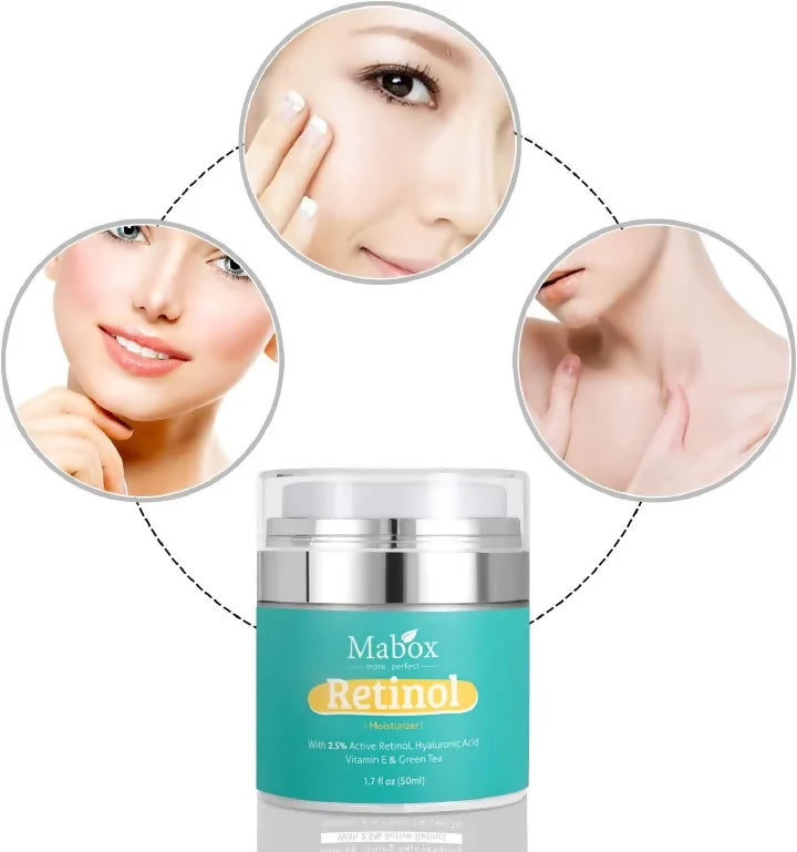 Mabox Retinol 2.5%,Hyaluronic Acid With Vitamin E Cream