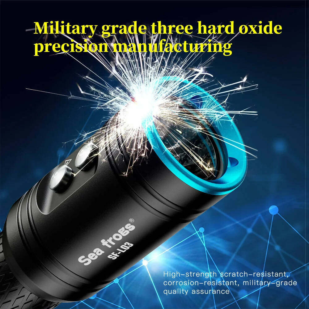 Seafrogs Small Flashlight Speedlight 100M Waterproof Diving Torch Photography Accessories MK03/05/07/12 SF-L03