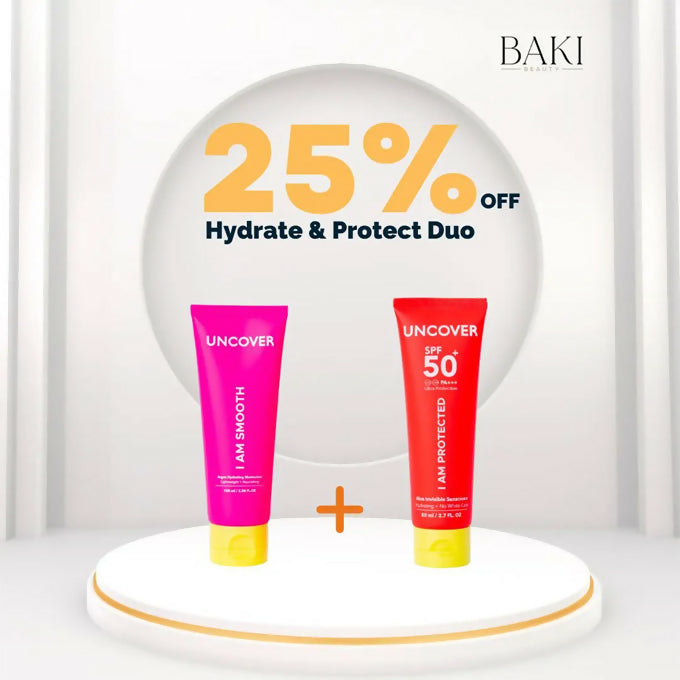 Uncover Hydrate and Protect Duo - Argan Hydrating Moisturizer 100ml + Aloe Invisible Sunscreen 80ml