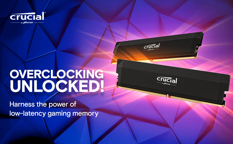 Crucial Pro DDR5 RAM 32GB Kit (2x16GB) 6000MHz, 6400MHz, Overclocking Desktop Gaming Memory, Intel XMP 3.0 & AMD Expo Compatible