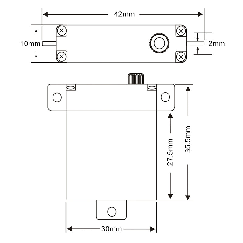 JX Servo PDI-HV2107MG 7.9kg CNC Steering Torque Digital Metal Gear Core Standard Servo For RC Fixed Wing Airplane