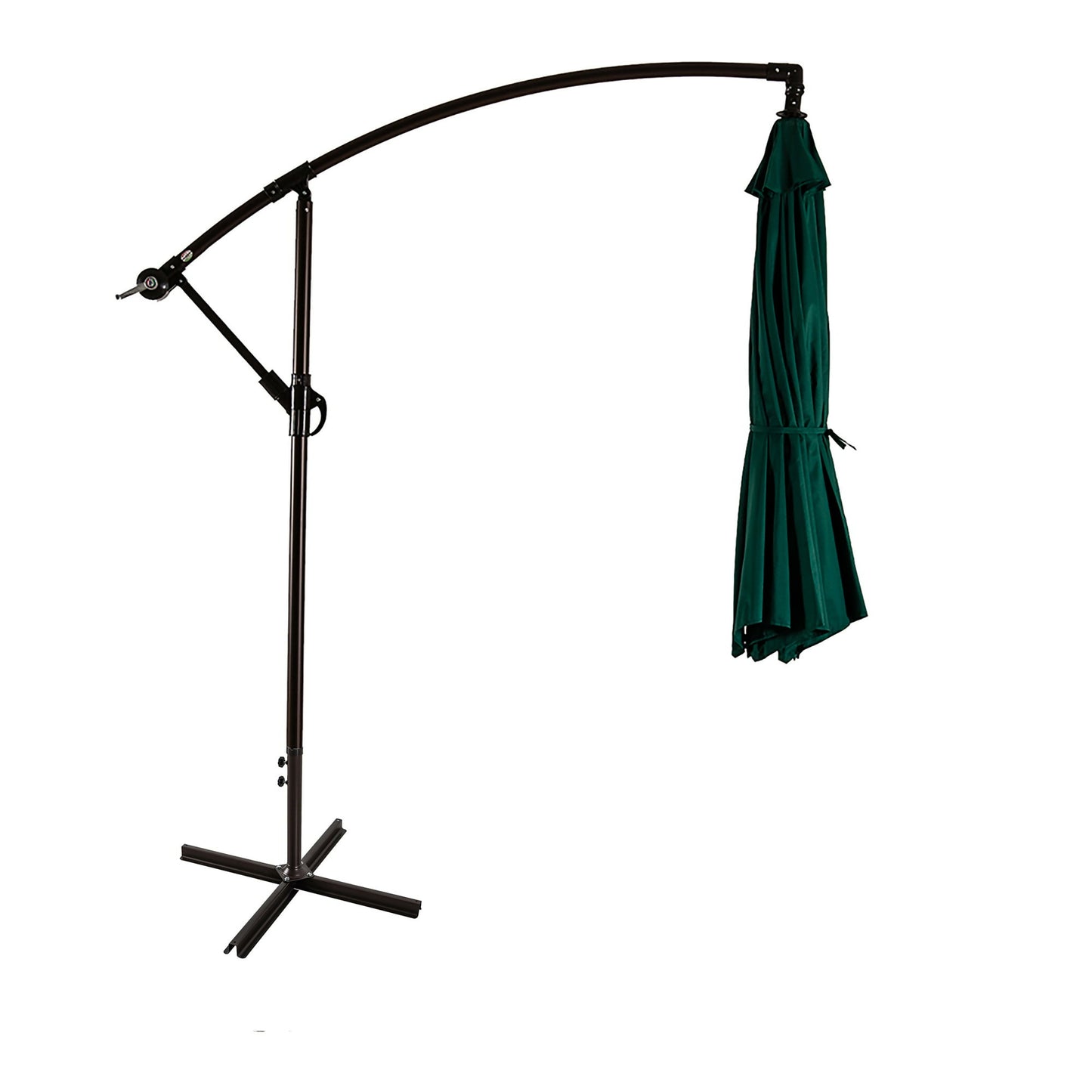 Cantilever parasol/Patio Umbrella 10ft/3mtrs with Crankshaft adjusting shaft with Base