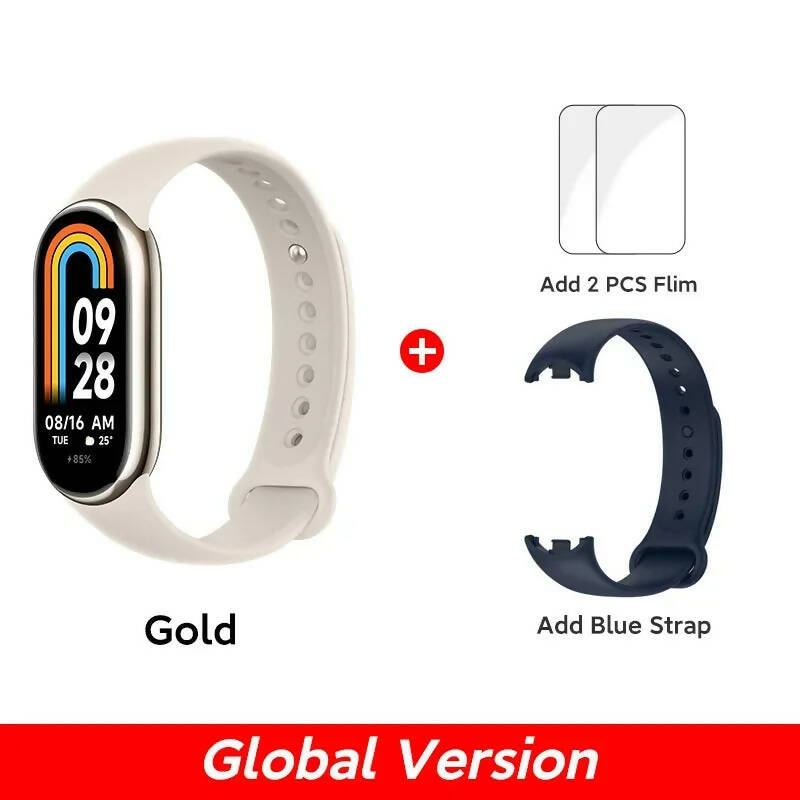 Global Version Xiaomi Smart Band 8 Blood Oxygen Monitor 1.62'' AMOLED Screen 16 Days Battery Life