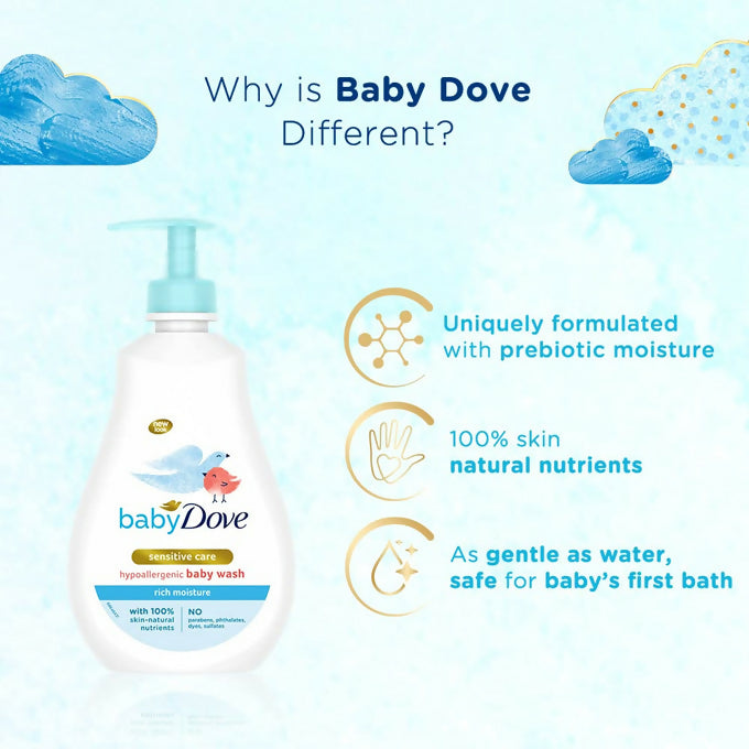 Baby Dove Rich Moisture Hair to Toe Baby Wash, 400 ml