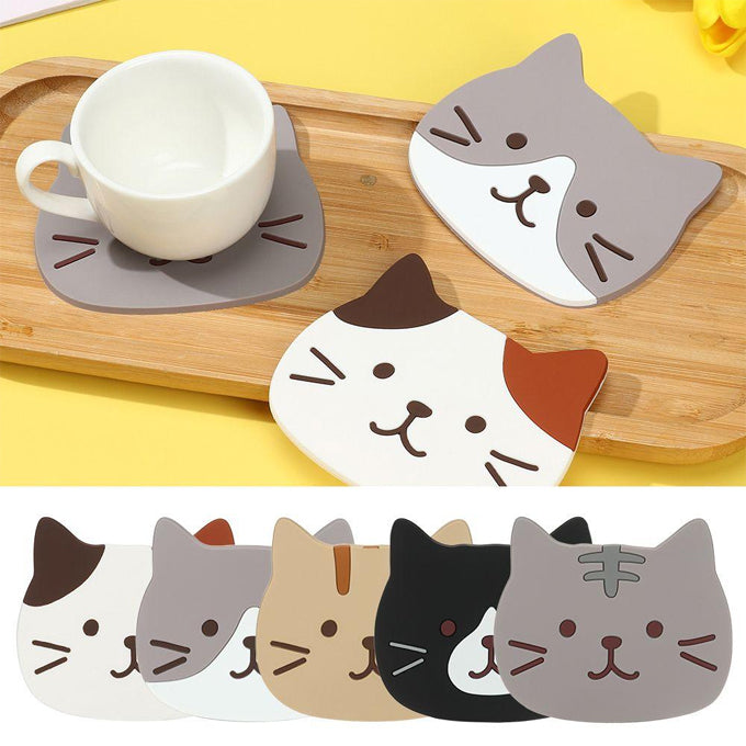 Cat Coasters Mug Cushion Tea Cup Pad