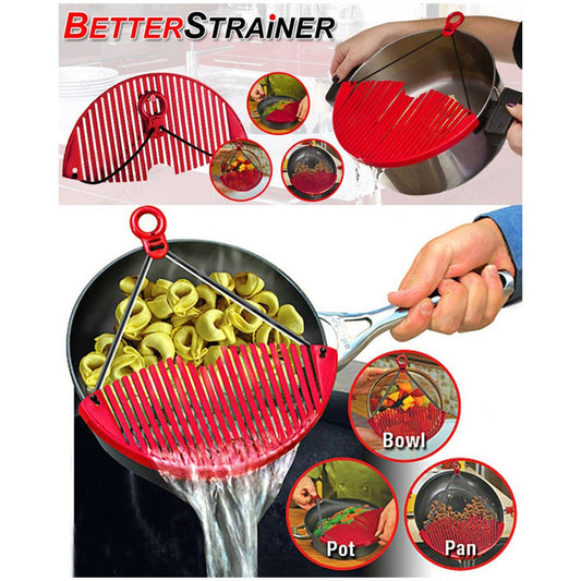 Better Strainer Draining Hot Expandable Colander Fits for Any Pots Pans & Bowls