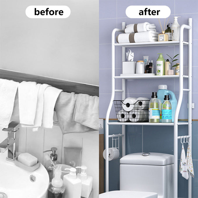 3-Tier Over The Toilet Storage Rack,Multifunctional Bathroom Organizer Over Toilet Shelf