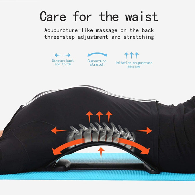 Back Stretching Device,Back Massager for Bed & Chair & Car,Multi-Level Lumbar Support Stretcher Spinal