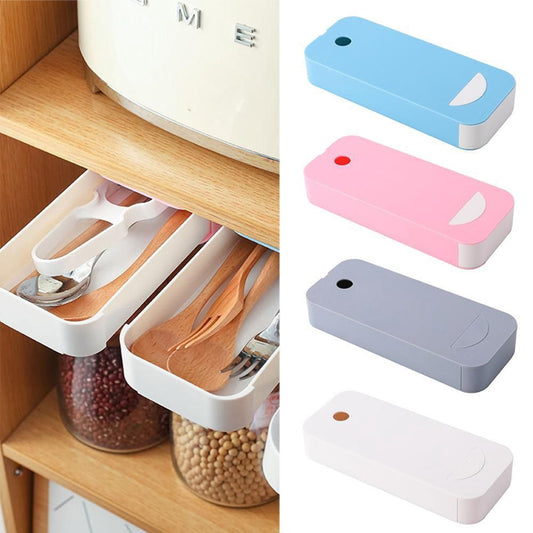 Under Desk Table Drawer,Hidden Drawer Self-Adhesive Tray Storage Box