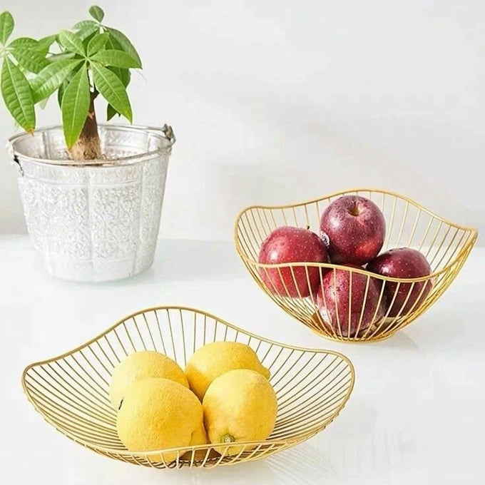 Metal Wire Iron Arts Fruit Storage Baskets for Kitchen Countertop Table Decorative