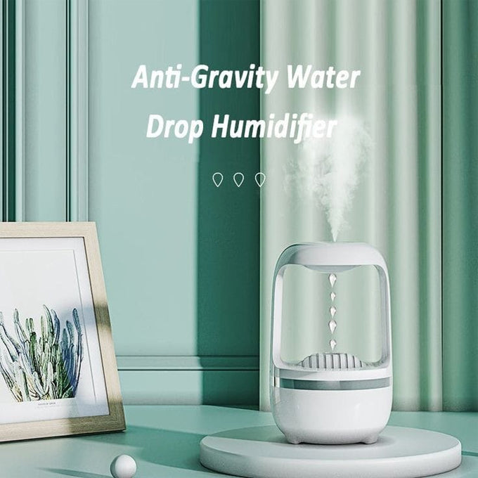 Anti-Gravity Water Drop Humidifier with Aromatherapy - Desktop Air Diffuser