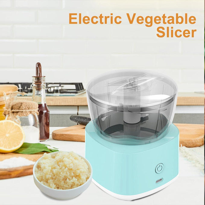 Mini food processor with 2 blade options (one for whipping another for chopping)