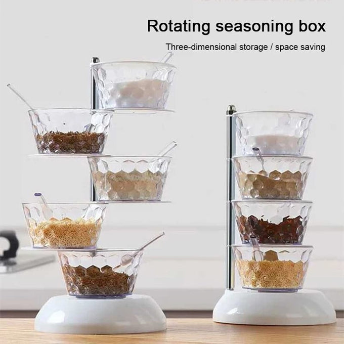 Rotating spice seasoning stand, 5 layer