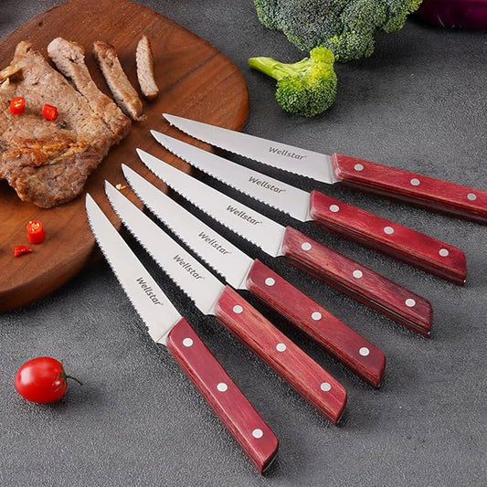 Ausbeinmesser high quality steak knife with wooden profile water proof handle