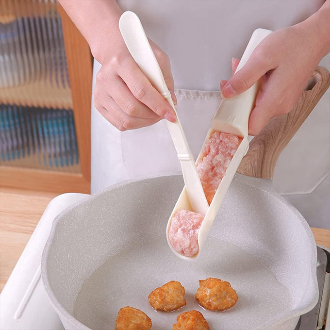 Creative Kitchen Meatball Maker Multifunction None-Stick Meat Baller with Cutting Spade