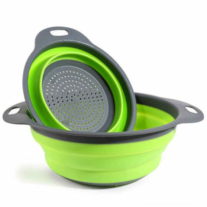 Collapsible Strainer Colander Silicone Kitchen Sink Drainer Tool