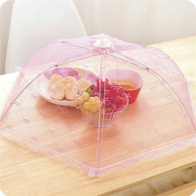 Umbrella Fly Food Covers for Picnics, Parties, BBQ, Camping, Reusable and Collapsible