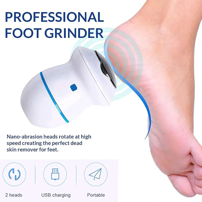 Rechargeable Find Back Callus Remover With Built-In Vacuum Foot Grinder Machine Hard Crack Cleaning