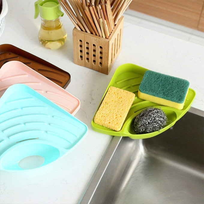 Multipurpose Kitchen Sink Organizer Plastic Corner Sink Wash Basin Storage Organizer