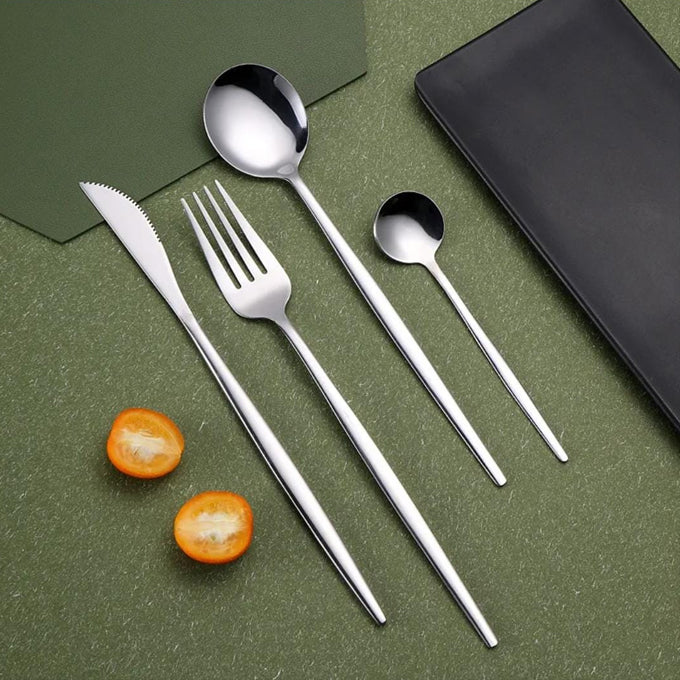 Slim Feng silver stainless cutlery