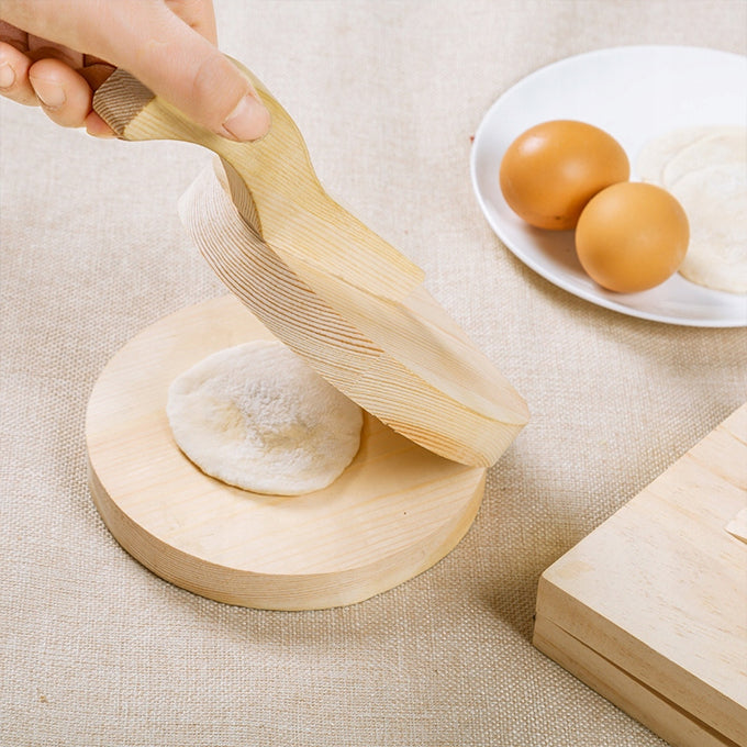 Big Size Wooden Dumpling dough press for chapati /burger 20cm flat dough