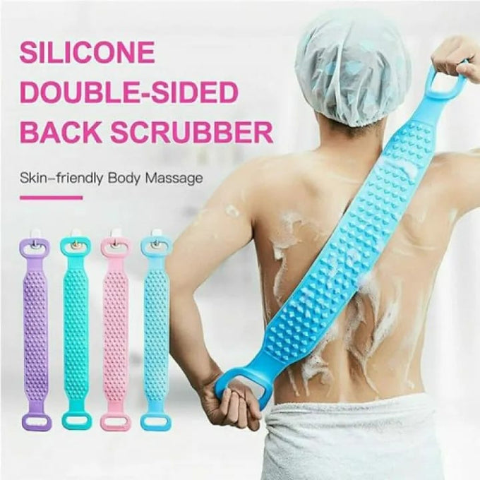 Back Body Scrubber with Massage Particles,Double-sided Use for Remove Dirt Back Scrubber for bathing deep cleaning Removes Dead Skin