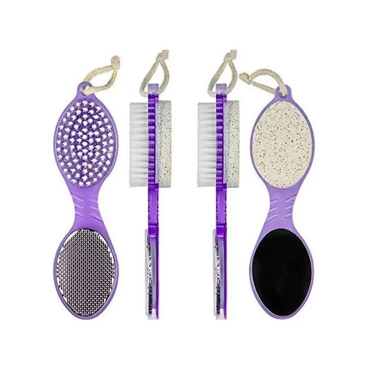 Fashion 4 In 1 Pedicure Tool Foot Nail Buffer Brush