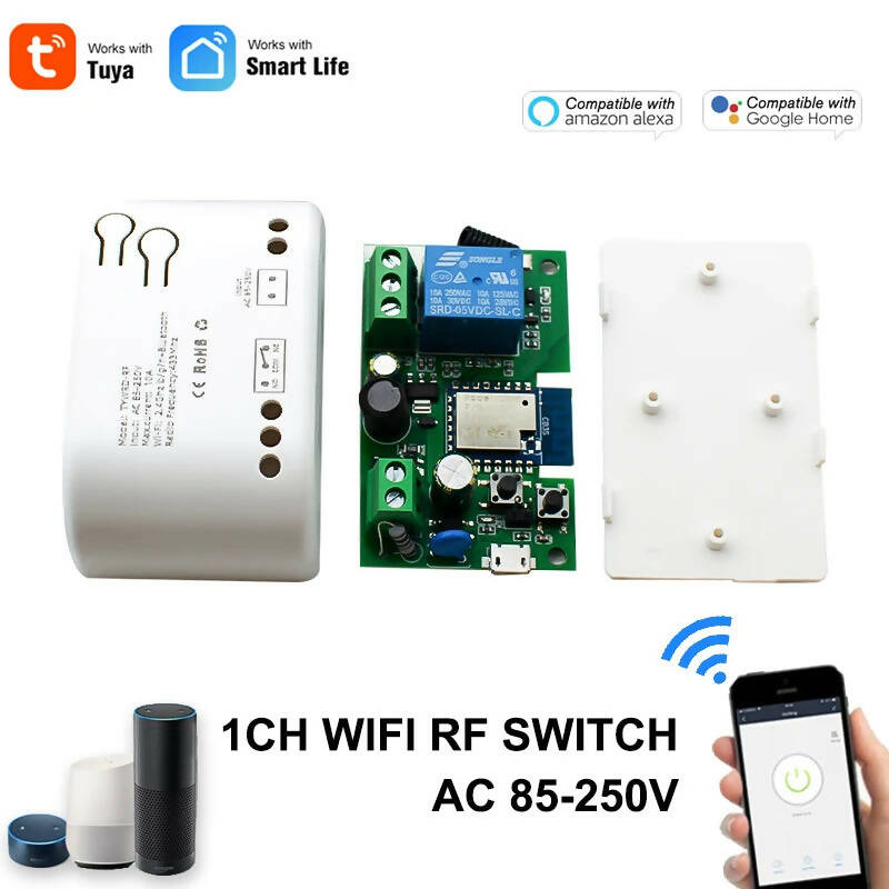 Tuya Smart Wifi Switch Relay Module Timer DC 7V/12V/24V/32V/220V Wireless Remote Control Inching/Self-Locking Alexa Google home