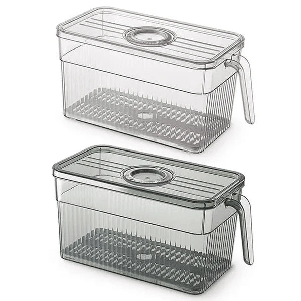 3L Acrylic Refrigerator Storage Container Box with Handle Organiser