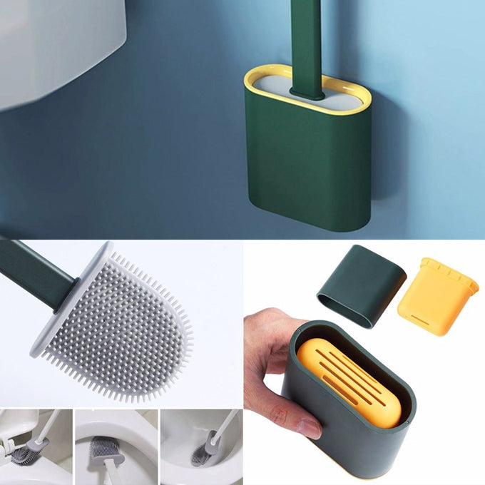 Silicone Toilet cleaning brush with wallet