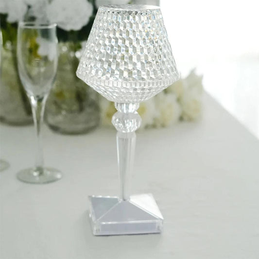 Portable Crystal Diamond Table Lamp,3 Color Touch Control Rechargeable Lamp