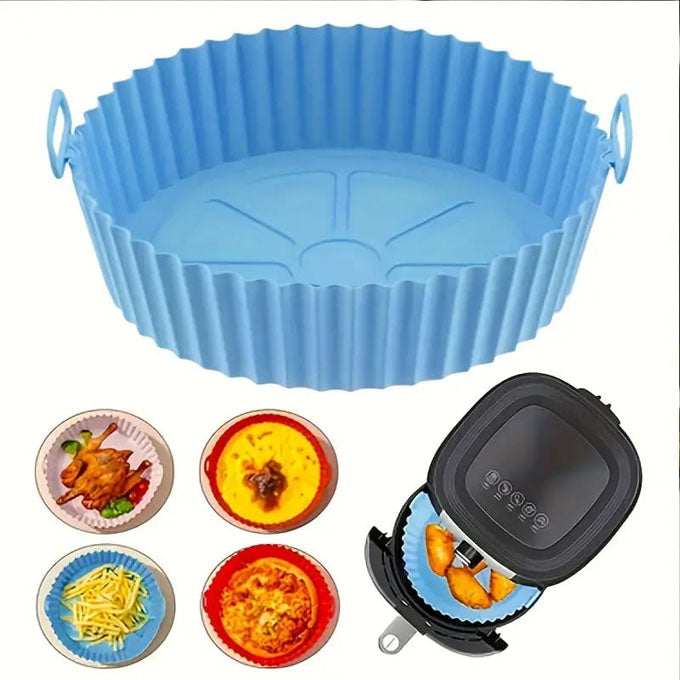 High temperature 200 ⁰C Food grade silicone baking tray size 16-19cm ideal for air fryer