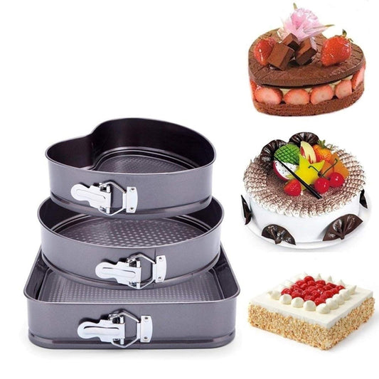 Cake Tin Mould Set of 3 Non-Stick Cake Pan