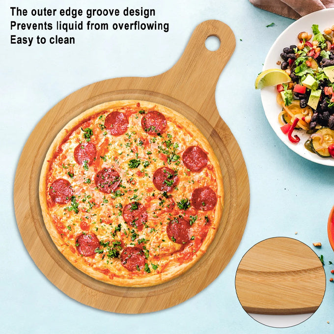 WoodenBamboo Pizza Plate Chop Board