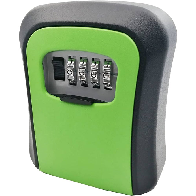 Key Lock Box, Wall Mounted Key Safe Box, 4 Digit Resettable Combination Code