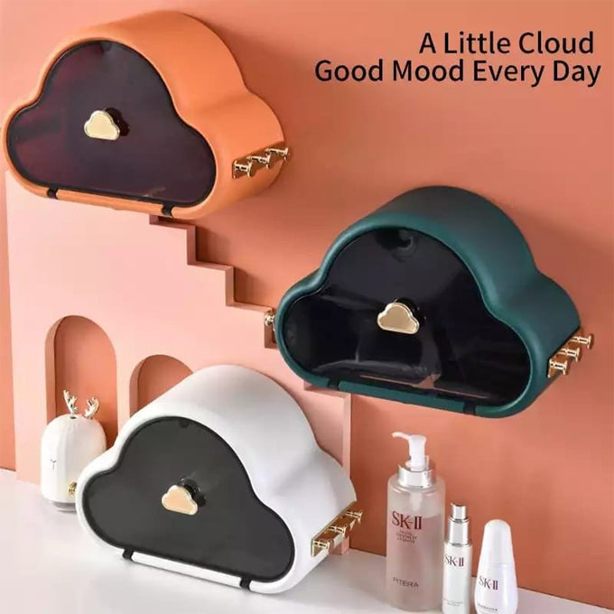 Multipurpose water proof cloud shaped bathroom organizer or tissue serviet holder