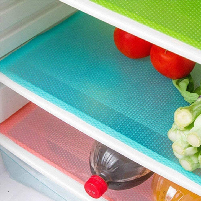 4pcs anti bacterial pvc fridge mats (can be used as a table mats as well)