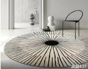 Modern minimalist round was rugs