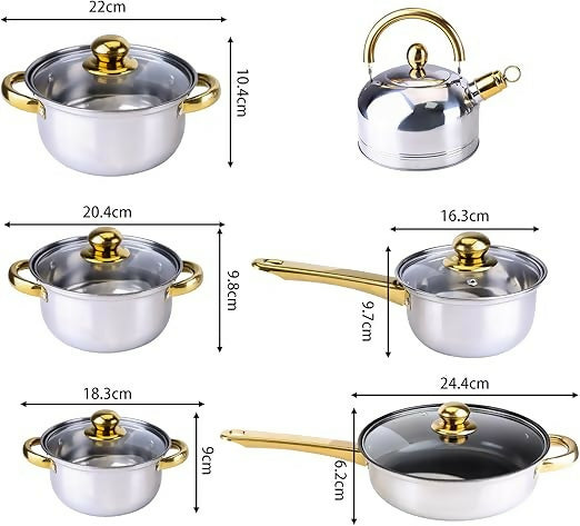 12pc S/Steel Cookware Set